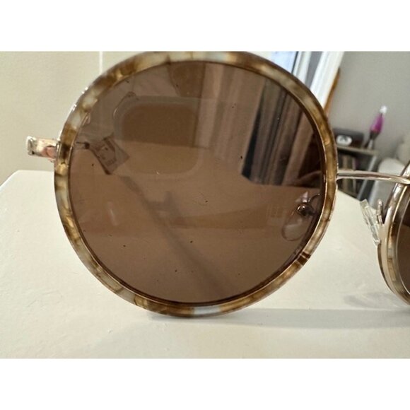 KEO Rx'able Women Sunglasses Kamala Gray Brown Tortoise Gold 55.0-20.5-140 Round - Picture 3 of 10